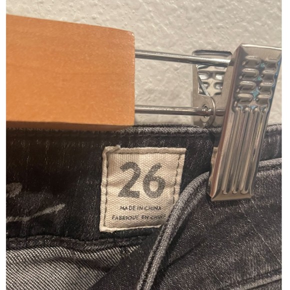 WE THE FREE Jet Low Rise Skinny Zippers Black Jeans - Picture 3 of 5